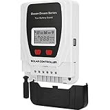 Hugoome Solar-Laderegler, 20 A, 24 V/12 V, Laderegler für Solarpaneele, kompatibel mit Lithium-Tiefzyklusversiegelten AGM-Geln, gefluteten B