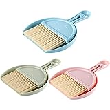 KU Syang 3 SäTze Kehrschaufel und BüRsten Satz KäFig Reiniger Handbesen und Kehrschaufel Reinigungs Werkzeug für Schreibtisch, Auto, Kleintierabfall Usw