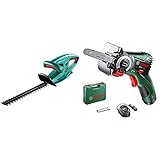 Bosch Akku Heckenschere EasyHedgeCut 12-35, Akku, Ladegerät, Karton (12 V, 2,5 Ah, 35 cm Messerlänge) & t 12 (1 Akku, NanoBlade Technologie, 12 Volt System, im Koffer)