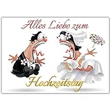 A4 XXL Glückwunschkarte HOCHZEITSTAG BRAUTPAAR edle Klappkarte mit Umschlag zum Hochzeit Jahrestag für Ehemann Ehefrau Ehepaar Karte von BREITENWER