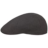 Stetson Texas Canvas Flatcap Schirmmütze Schiebermütze Sonnencap Baumwollcap Herren - mit Schirm Frühling-Sommer - M (56-57 cm) schw