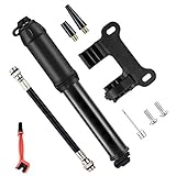 Mini Fahrradpumpe Tragbare Luftpumpe Fahrrad Rahmenpumpe 100 PSI Handpumpe Passend für Presta Schrader Fahrradreifen, Bälle Pumpe für Rennrad MTB