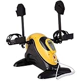 HYYK Elektrischer Pedaltrainer für das Rehabilitationstraining für Senioren, tragbare Fitness-Fahrrad-Rehabilitationsmaschine für die oberen und unteren Gliedmaßen, 5-Gang-Timing, 4-Gang-E