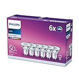 Philips LEDclassic ersetzt 50W, GU10, 6-er Pack, neutralweiß (4000 Kelvin), 390 Lumen, Reflektor,Farb