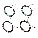 2 stücke Unisex Einstellbare Lava Stein Diffusor Armband Meditation Heilung Natürliche Vulkan Steine ??Armbänder Geeignet für Schönheit Dek