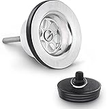 Siphonly Ablaufventil für Waschbecken 1 1/4' | Ablaufgarnitur passend für alle Standard-Waschbecken | Ablaufstopfen für Waschtische | Waschbeckenstöpsel 5/4' | Made in Italy