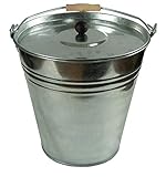 Zinkeimer Ascheeimer mit Deckel, verschiedene Größen (15 Liter)