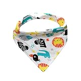 FKoexedsny Baby-Kind-Bandana-Lätzchen-Set, 4er-Pack Speichel-Fütterungstuch, wasserdicht Toiletten (A,B,C,D,E,F, One Size)
