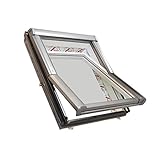 Dachdecker Favorit Roto Dachfenster aus Kunststoff mit Eindeckrahmen und Wärmedämmung(65 x 118)