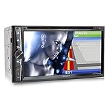 XOMAX XM-2DN6914 Autoradio mit Mirrorlink, GPS Navigation, Navi Software, Bluetooth Freisprecheinrichtung, 6,9 Zoll 17,5cm Touchscreen, FM Tuner, DVD, CD, SD, USB, 2 DIN