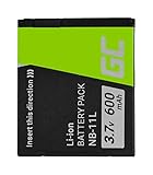 Green Cell® NB-11L NB-11LH Kamera-Akku für Canon IXUS 125 HS 133 140 150 170 180 240 HS SX400 is SX410 is PowerShot A2400 is A2600 A3400 is A4000 is, Full Decoded (Li-Ion Zellen 600mAh 3.7V Schwarz)