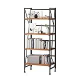 Industrielles Bücherregal,Standregal Regalböden,Küchenregal Aufbewahrungsregal Open Storage Display Rack Regal für LivingRoom-Büro-Schlafzimmer，60 * 30 * 125cm (Color : D)