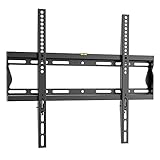 RICOO Flache TV Fernseher Wand-Halterung (F2044) Universal Fernsehhalterung für 32-55 Zoll (bis 35-Kg, Max-VESA 400x400) Starr Ultra-Slim OLED-, Curved-B