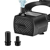 ARTDER Wasserpumpe Aquarium Pumpe, 5 Watt 350L/H Aquarium Pumpe Wasserpumpe Tauchpumpe Förderpumpe Aquariumpumpe.kleine Tauchpumpe für Aquarium, Teich, Brunnen, Garten Keine Geräusch, Kabel 1.5