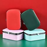 Schmucklagerungskoffer Klein PU.Leder Reise Jewelry Box Organizer Display Case für Mädchen Frauen Geschenk Ringe Ohrringe Halsketten Lagerung,Grün Schmuckkästen ( Color : S-Green , Size : S )