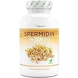 Spermidin Intenso - 120 Kapseln - Hochdosierter Weizenkeimextrakt mit 1,2 mg Spermidin pro Tagesportion - Optimiert mit schwarzen Pfeffer Extrakt - Vegan - Laborgeprü