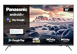 Panasonic TX-50JXW704 Android TV 126 cm LED Fernseher (50 Zoll, 4K HDR TV, Triple Tuner, Smart TV) schw