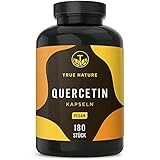 Quercetin - 180 Kapseln (500mg) - Vegan - Deutsche Produktion - Premium Rohstoff: Japanischer Schnurbaum-Blütenextrakt - Laborgeprüft, Hochdosiert & Ohne Zusätze - TRUE NATURE®