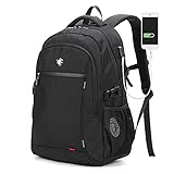 AOKING wasserdichter Schul- oder Tagesrucksack, Unisex (schwarz)