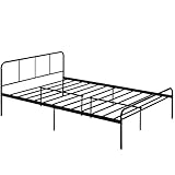 Bodhi2000 Moderne, strapazierfähige Black Bed Frame mit Support Headboard Footboard Room Decoration 140 * 200