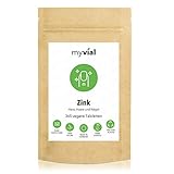 myvial® 365 Zink Tabletten hochdosiert im Jahresvorrat | 25mg elementarem Zink pro Tablette | Premium: Zink-Bisglycinat | Vegan | Ohne Zusätze | Plastikfrei verpack