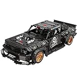 LIND Technik Bausteine Auto, 1657 Klemmbausteine Technik Sportwagen für Ford Mustang Hoonicorn V2, 1:12 Technik Rennwagen Modell Bausatz Konstruktionspielzeug Kompatibel mit Leg