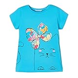 Mayoral - Mädchen T-Shirt Kurzarm, Bedruckt Katze, hellblau-türkis - 3.048, Größe 110