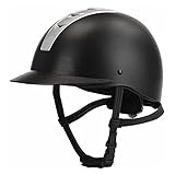 WENZHE Reiterhelm Superlicht und Crashworthy Reitenhut Outdoor Sports Sicherheitsausrüstung Reithelm (Color : Black, Size : M)