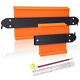2 Stücke Konturenlehre mit Feststeller, KASZOO® 250mm und 120mm Kunststoff Konturlehre Magic Kontur Werkzeug Groß Konturmessgerät für Unregelmäßiges Profil, Fliesen uvm, Teppiche und L