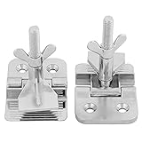 Jabroyee 2 x Schmetterling-Scharnierklemme, Silber-Siebdruck-Scharnierklemme, Metall-Schmetterling-Rahmenklemme, praktische Druckbefestigungsklemme, stabiles DIY-Werkzeug für Siebdruckdruck