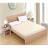 Spannbetttuch, Mikrofaser Spannbettlaken Stretch Jersey Spannbetttuch Anti-rutsch Atmungsaktives Jersey Spannbettlaken Maschinenwaschbar Für Schlafzimmer-Sahne-220x200x25