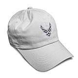 Custom Soft Baseball Cap Air Force Emblem Stickerei Dad Hüte für Männer & Frauen -  Weiß -  Einheitsgröß