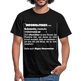 Spreadshirt Definition Informatiker Siehe Magier Humor Männer T-Shirt, 4XL, Schw