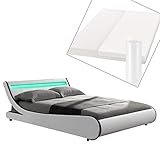 Polsterbett Valencia 140 x 200 cm - weiß mit Kaltschaummatratze | ArtL