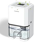 VATEEN Luftentfeuchter, Entfeuchter Elektrisch Raumentfeuchter Leise Dehumidifier Mit Schlafmodus & 3 Timer, Luftreinigung und Gegen Feuchtigkeit Schimmel, Ideal für Bad, Schlafzimmer, Büro [1200ML]