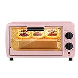 LYKYL Toaster Platte, Mini-Backofen, 3-Slice, Kompakte Größe, einfach zu steuern mit Timer-Bake-Broil-Toast-Einstellung, 600 (Color : Pink)