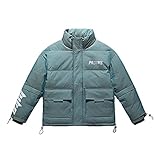 Liu Song Winter Daunenjacke Herren Casual White Duck Daunenjacke Mann Stehkragen Parka Herren Hip Hop Mantel Thermischer Winddichter Outwear Mantel - hellgrün,XXL