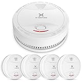 X-Sense Rauchmelder SD12 | Q-Label, VdS und TÜV geprüfter Feuermelder | Rauchwarnmelder, Brandmelder | Verbesserte Ausführung, 5er S