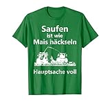 Herren Mais häckseln Landwirt Bier trinken saufen Landwirtschaft T-S