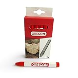 Oregon Multi Surface Marking Crayon, Professionelle 6-Seitige Kreidemarker, Schreiben auf Holz, Metall, Stein, Beton, Fliesen, Keramik, Kunststoff, Glas & Mehr, 12er-Pack, Rot (295361)