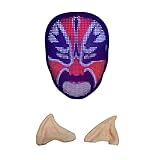 Wanshop LED Variables Gesicht Glow Mask, APP Bearbeiten LED Variables Gesicht DIY Wörter ändern Gesicht Party Kostüm Dress Up Maskerade (Schwarz)