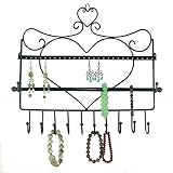 ShenMiDeTieChui Schmuckregal Vintage Schmuck Organizer Wand behängen Lagerung Schmuck Haken für Ohrring Ring Halskette Aufhänger Halter Rack Stand Herz Form (Color : A)