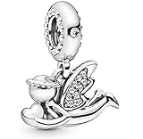 GJPSXTY 925 Sterling Silber Anhänger DIY Bead Engel der Liebe Baumeln Charm Fit Mode Frauen Armband Armreif Geschenk Schmuck