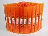 12er Set Ringbuch A4 in frosted orange 2 Ringe 25mm von Q- C