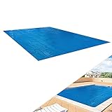 Arebos Pool Solarfolie/Abdeckung | eckig | 6 x 5 m | Materialstärke 0,4 mm | schwimmend | verringert Wasser-Verdunstung | PE Luftpolsterfolie | b