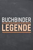 Buchbinder Legende: Buchbinder Punktraster Notizbuch, Notizheft oder Notizblock - 110 Seiten - Büro Equipment & Zubehör - Lustiges Geschenk zu Weihnachten oder Geburtstag