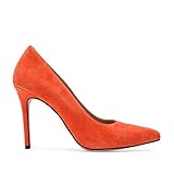 Andrés Machado - Pumps für Damen und Junge Frauen aus Rauleder - Diana - Elegante Damenschuhe Stilettos High Heels - Koralle, EU 44