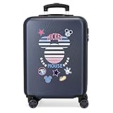 Disney Mickey Mickey Denim Kabinentasche, Blau, 38 x 55 x 20 cm, starrer ABS-Kombinationsverschluss seitlich, 34 2 kg, 4 Doppelrollen, Handgepäck