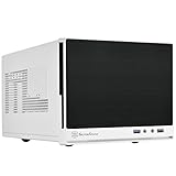 SilverStone SST-SG13WB-Q - Sugo Mini-ITX kompaktes Cube Gehäuse, Plastik-Frontblende mit Faux-Aluminium-Oberfläche, schwarz-w