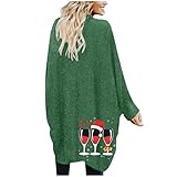 Eaylis Langarm Weihnachtsstrickjacke Damen Cardigan Strickmantel Strickjacke Sweater Elegant Manschette Sweatshirt Langen Mantel Tops Outwear Casual Pulli Sweater Jacke Offen Pulllover Herbst W